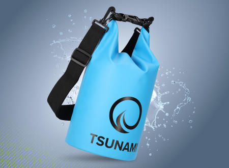 Worek wodoodporny TSUNAMI 5 litrów - niebieski Worek wodoodporny TSUNAMI 5 litrów - niebieski - zdjęcie poglądowe 1