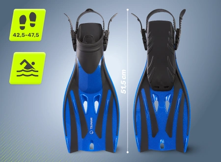 Regulowane płetwy do pływania TSUNAMI Regulowane płetwy do pływania TSUNAMI rozmiar 42,5-47,5 - zdjęcie poglądowe 1