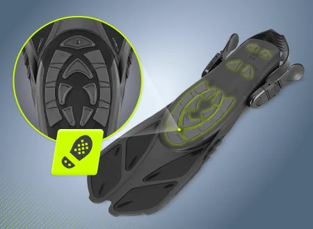 Płetwy do pływania nurkowania S/M TSUNAMI Płetwy do pływania TSUNAMI - rozmiar 38-42 - zdjęcie poglądowe 2