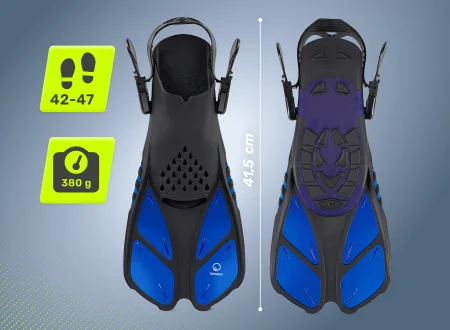 Płetwy do pływania nurkowania S/M TSUNAMI Płetwy do pływania TSUNAMI - rozmiar 38-42 - zdjęcie poglądowe 1