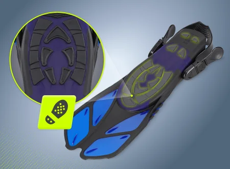 Płetwy do pływania nurkowania S/M TSUNAMI Płetwy do pływania TSUNAMI - rozmiar 38-42 - zdjęcie poglądowe 2