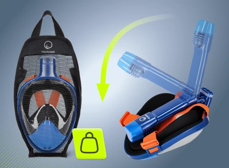 Maska do nurkowania pełnotwarzowa TSUNAMI - rozmiar S/M Maska do nurkowania pełnotwarzowa TSUNAMI - rozmiar S/M - zdjęcie poglądowe 1