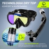 Maska do nurkowania snorkelingu z rurką TSUNAMI czarna