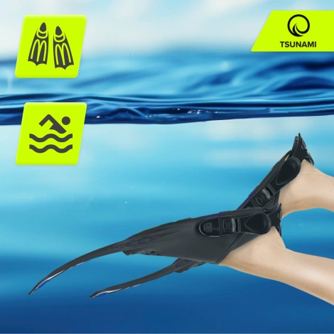 Płetwy do pływania TSUNAMI S/M granatowe