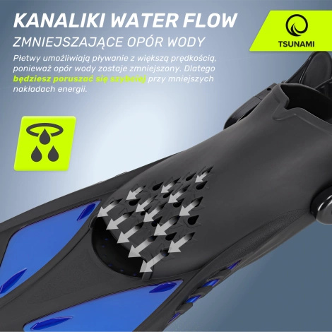 Płetwy do pływania TSUNAMI S/M granatowe